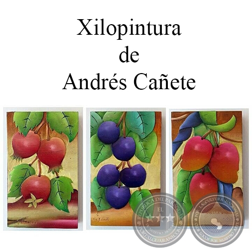 Árboles Frutales - Xilopintura de Andrés Cañete